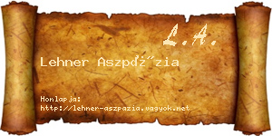 Lehner Aszpázia névjegykártya